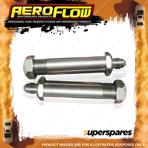 Aeroflow Stainless Steel Through Frame Fitting 2-3/8" Long Male 1/8" NPT To -3AN