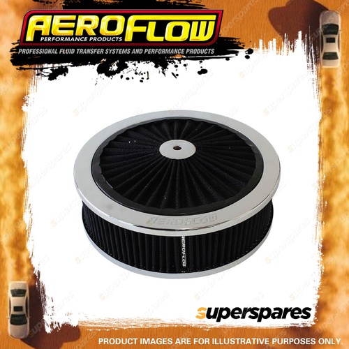 Aeroflow Chrome Air Filter Assembly 9" X 2-3/4" 5-1/8" Neck Washable