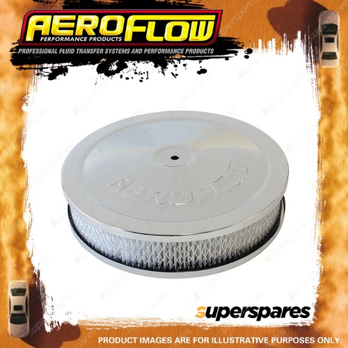 Aeroflow Chrome Air Filter Assembly Air Cleaner 9"x 2" 5-1/8" Neck Paper Element