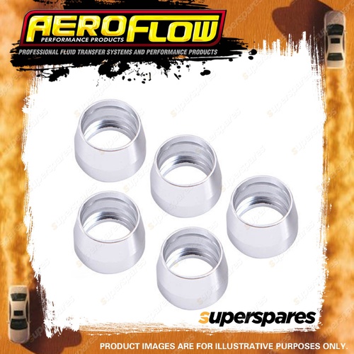 Aeroflow Brand PTFE Hose Stainless Steel Olive Inserts -8 AN 5 Pack