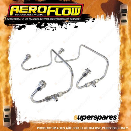 Aeroflow Stainless Steel Dual Inlet Fuel Line Kit for Holley Carburettors