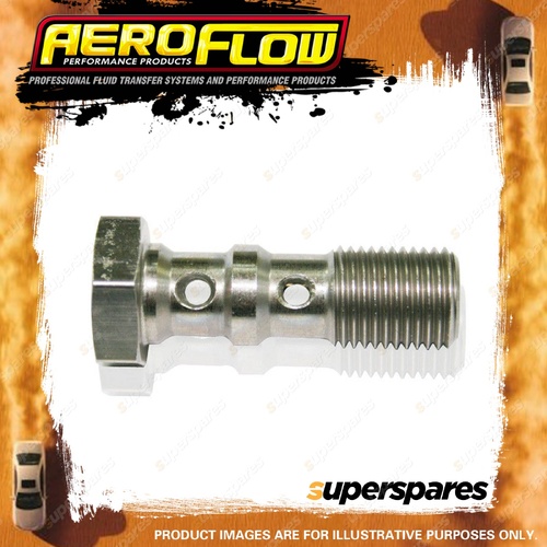 Aeroflow Stainless Steel Double Banjo Bolt M12 X 1.00mm 38mm 1-1/2" Lenght