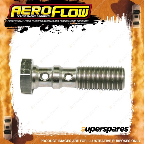 Aeroflow Stainless Steel Double Banjo Bolt M10 X 1.25mm 39mm 1-17/32" Lenght