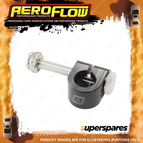 Aeroflow Billet Aluminium Clip Style Cable Mount Full Clamp Black