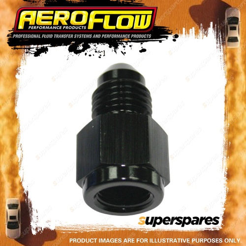 Aeroflow Straight Female NPT To Male Adapter 1/8" To -4AN Black Finish