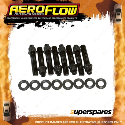 Aeroflow Blower Stud Kit 2.5 Inch Total Length Black Studs And Nuts