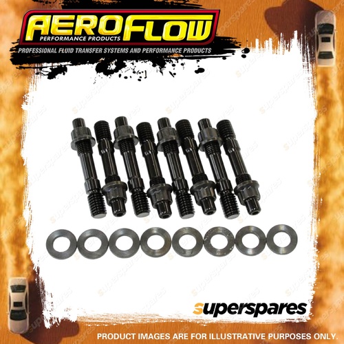 Aeroflow Blower Stud Kit 2.90" Total Length with Black Studs And Nuts