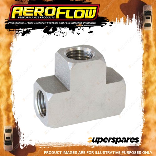 Aeroflow Stainless Steel Inverted Female Tee Block 1/8" NPT On Side