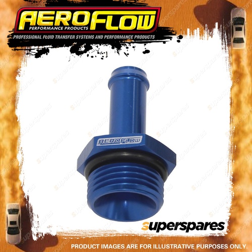 Aeroflow Blue ORB to Push On Barb Fitting -6 ORB to 6.35mm 1/4" AN