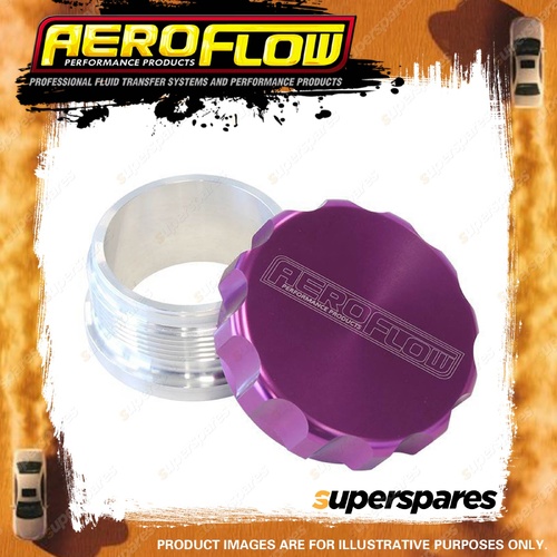 Aeroflow Brand 25.4mm 1" Billet Alloy Weld On Filler with Purple Cap