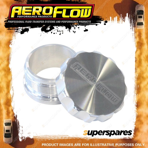 Aeroflow Brand 50.8mm 2" Billet Alloy Weld On Filler with Raw Cap