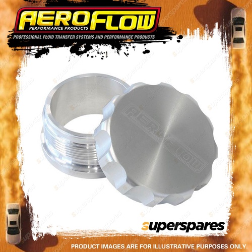 Aeroflow 63.5mm 2-1/2" Billet Alloy Weld On Filler with Silver Cap