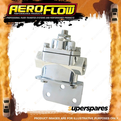 Aeroflow Billet Bypass 2-Port Fuel Pressure Regulator With -8 ORB Ports Polished