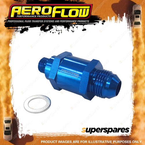 Aeroflow Brand Efi Fuel Pump Check Valve -6 AN M12X1.5mm Blue Finish