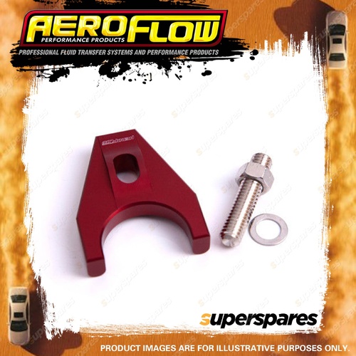 Aeroflow Billet Distributor Hold Down Clamp - Red Suits for Chevy SBC / BB