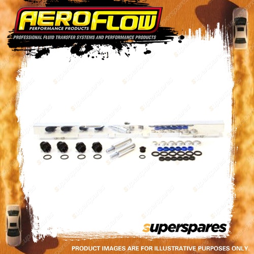 Aeroflow Fuel Rail Kit Suit for for Toyota 2Jz suits 14Mm Injectors Polished