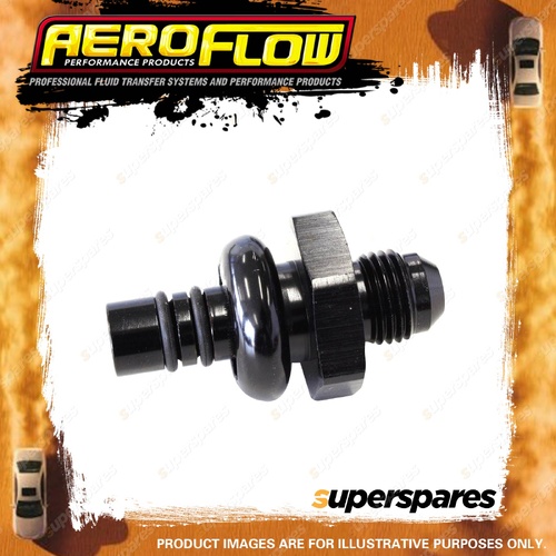 Aeroflow Regulator Adapter -6 AN 7/16" Shank Black Finish for Ford Efi