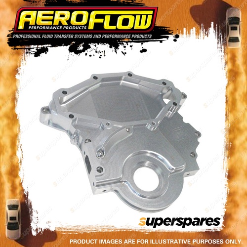 Aeroflow Billet Timing Cover Silver Finish for Holden 253-304-308