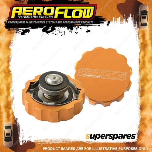 Aeroflow Billet Radiator Cap Small Style Suit 32mm Water Neck Gold Finish