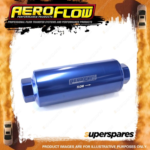 Aeroflow Brand 60 Micron Pro Filter With -12AN ORB Ports Blue Finish AF66-2043