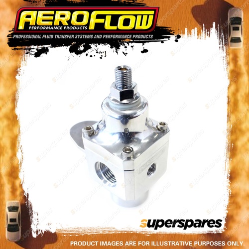 Aeroflow Billet 2 Port Carburettor Fuel Pressure Regulator -8 ORB Polished