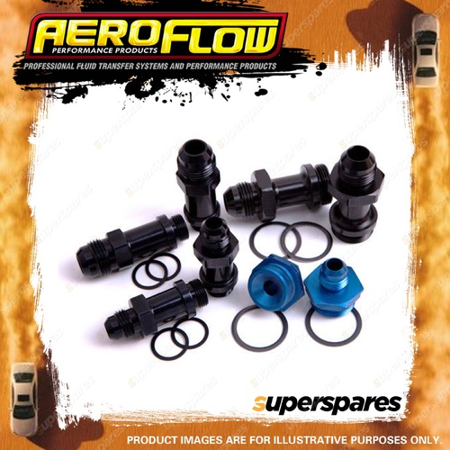 Aeroflow Carburettor Adapter 7/8" -20 To 3/8" Barb Black Suit Holley Inlet Feed