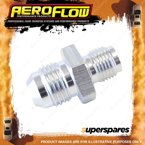 Aeroflow Brand Inverted Seat Adapter Silver Finish 7/16"-24 to -6