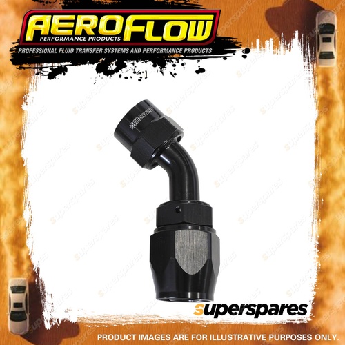 Aeroflow 30 Degree Kryptalon One Piece Full Flow Swivel Hose End Black -10 AN