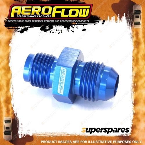 1 x Aeroflow Brand toerted Seat Adapter Blue Finish 1/2"-20 to -6 AN