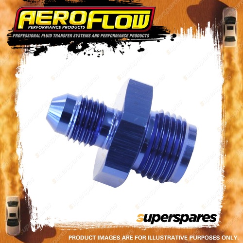 1 x Aeroflow Brand toerted Seat Adapter Blue Finish 5/8"-18 to -4 AN