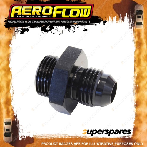 Aeroflow Brand Carter/Edelbrock Fitting -6 Black 5/8" X 20 To -6An