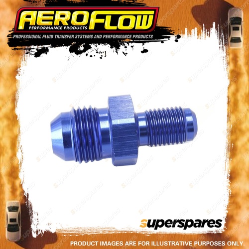 Aeroflow Inverted Seat Adapter Fitting Blue Thread 3/8"-24 Inv -6 AN