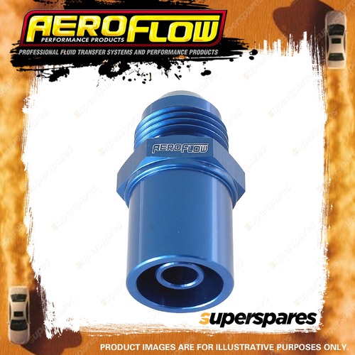 Aeroflow Brand Push In Front Valve Cover Breather Adaptor -8 AN Blue