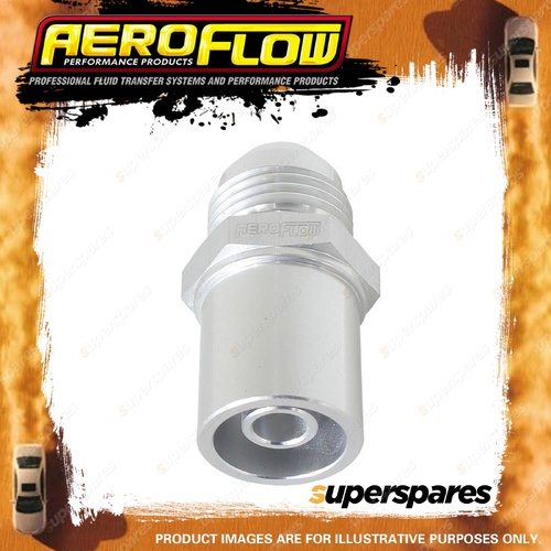 Aeroflow Brand Push In Front Valve Cover Breather Adaptor -8 AN Silver