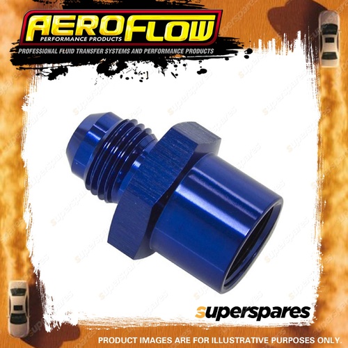 Aeroflow Metric Female O-Ring Seal To AN Adapter M16x1.5mm To -6 AN Blue Finish