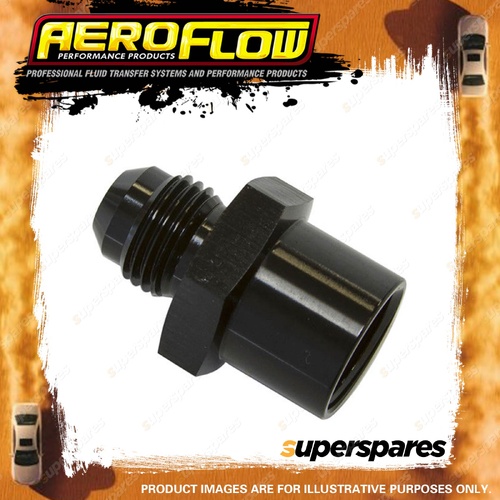 Aeroflow Metric Female O-Ring Seal To AN Adapter M16 X 1.5mm To -6 AN Black