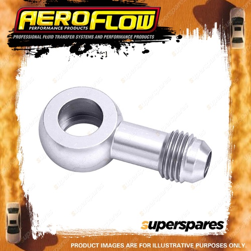 1 x Aeroflow Brand Alloy An Banjo Fitting 8mm to -3 AN Silver Finish