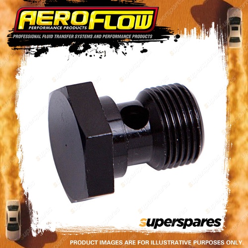 Aeroflow Brand Alloy Banjo Bolt M14 x 1.5 Black Finish Hose Fitting