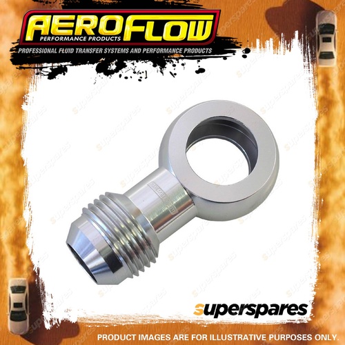 Aeroflow Brand Alloy An Banjos 18mm to -10 Silver Finish Hose Fitting