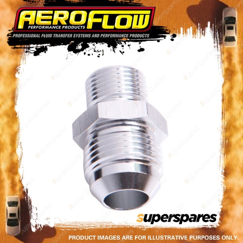 Aeroflow Metric To Male Flare Adapter M10 x 1.5mm to -4 Silver Finish