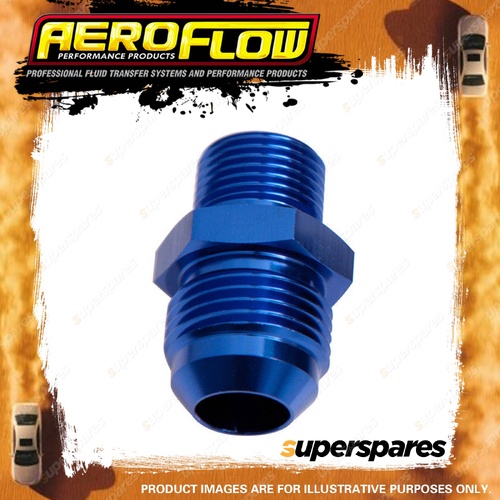 Aeroflow Metric To Male Flare Adapter M12 x 1.25mm to -4 Blue Finish