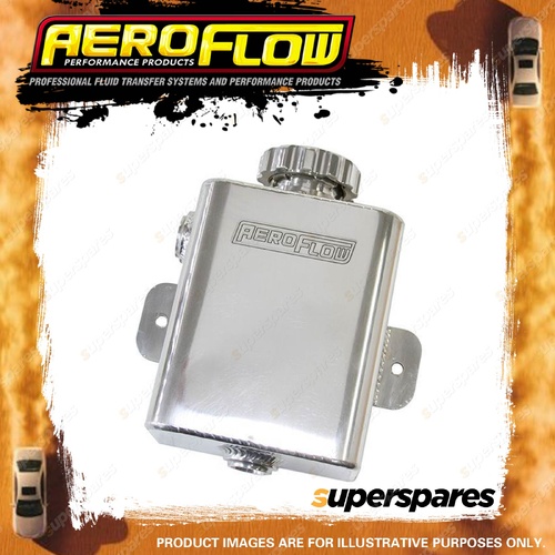 Aeroflow Fabricated Square Radiator Expansion Tank -8 AN Polished