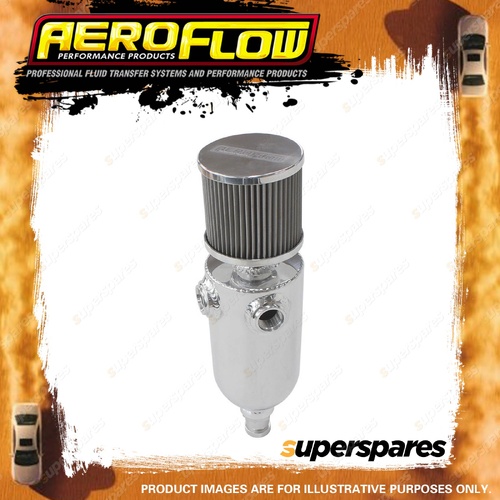 Aeroflow Breather Tank 2X-8Orb 6.5X3.5" Stainless Steel Billet Breather