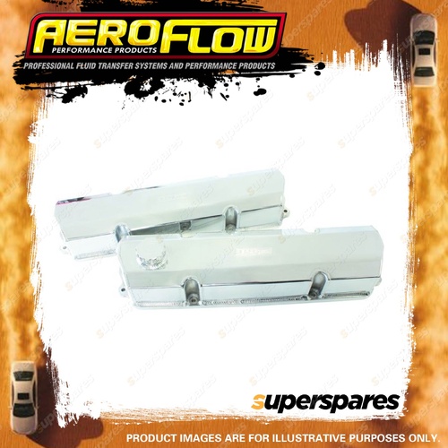 Aeroflow Fabricated Billet Valve Covers Polished Finish for Holden V8 Early