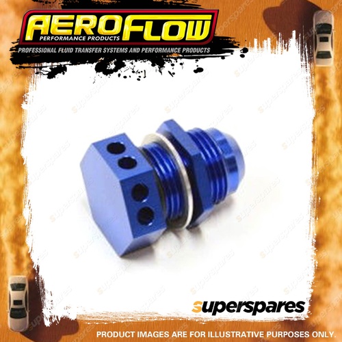 Aeroflow Brand Bolt In -12An Breather Cast Orfabricated Covers Blue