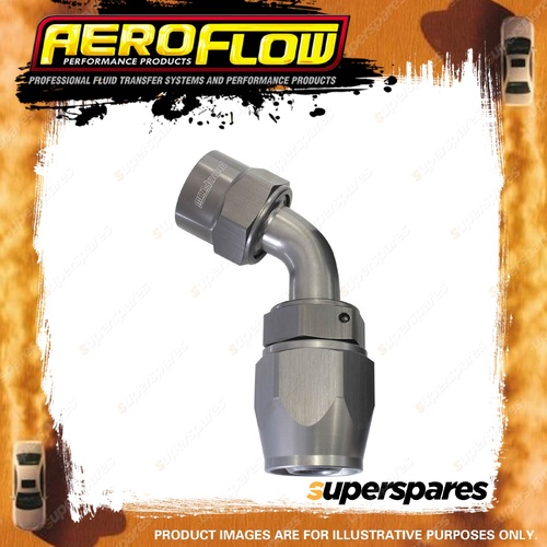 Aeroflow 60 Degree Kryptalon One Piece Full Flow Swivel Hose End Titanium -6 AN