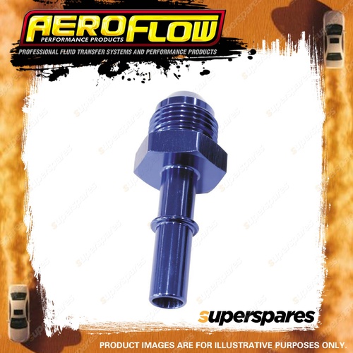 Aeroflow Push-On Efi Fuel Fitting -6 Push-In To 5/16" Male Hard Tube Blue