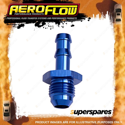 Aeroflow AN Flare To Barb Adapter -6 AN To5/16"7.93mm Blue Finish