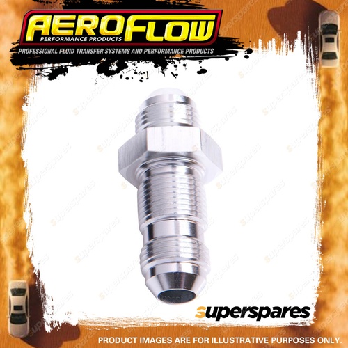 Aeroflow Brand Straight Bulkhead -3An Silver Bulkhead Nut Seperate