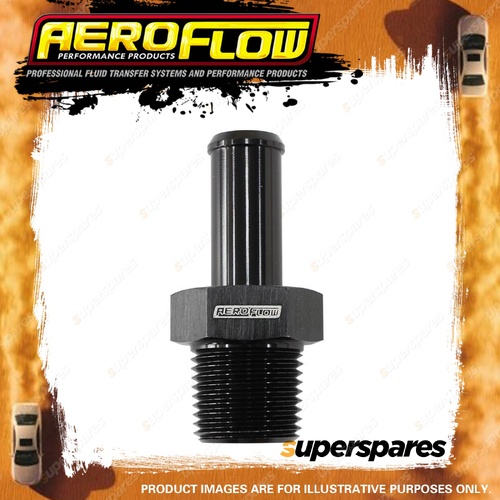 Aeroflow Male NPT To AN Barb Straight Adapter 1/8" To -4 Hose Black Finish